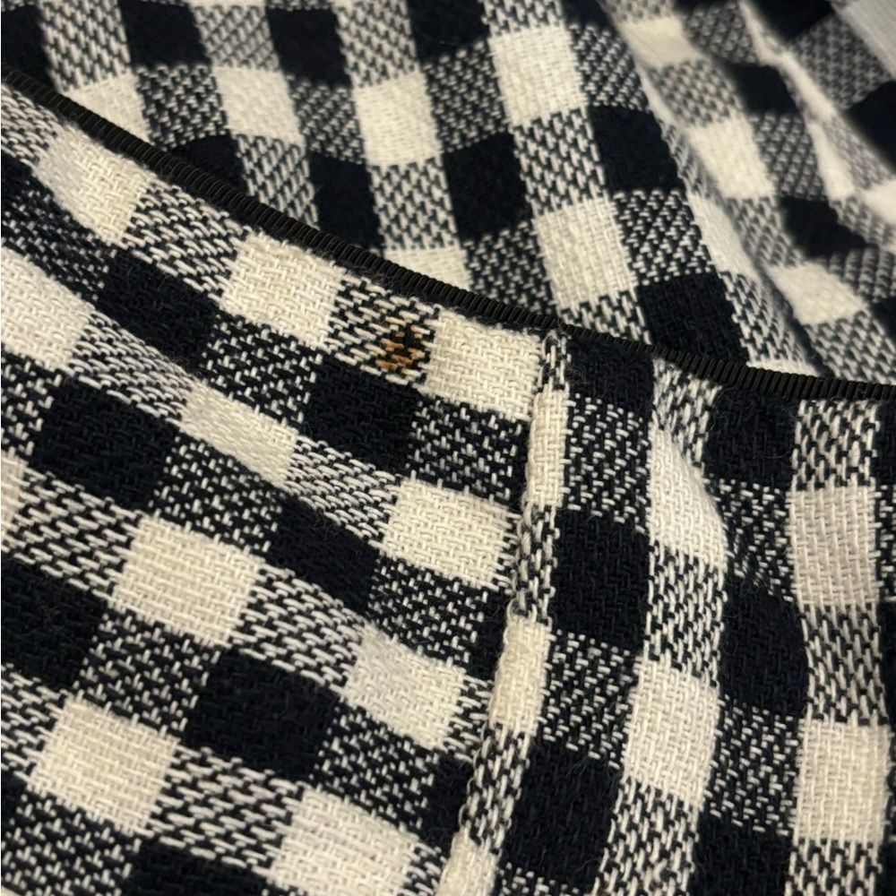 L.A.M.B. Asymmetrical Gingham Double-Zip Hooded Bomber with Cropped Sleeves - Picture 7 of 12